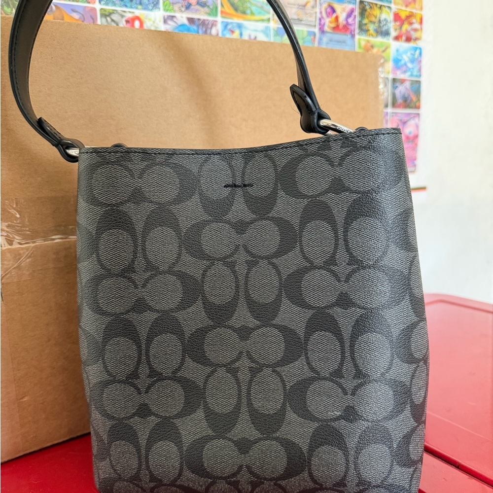 Coach Black Signature Bucket Bag - Picture 2 of 12